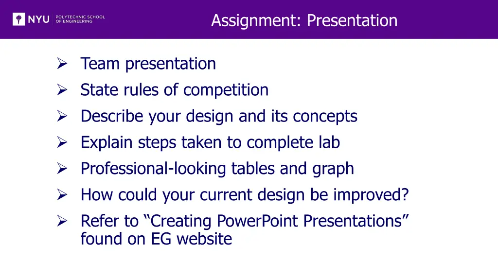 assignment presentation