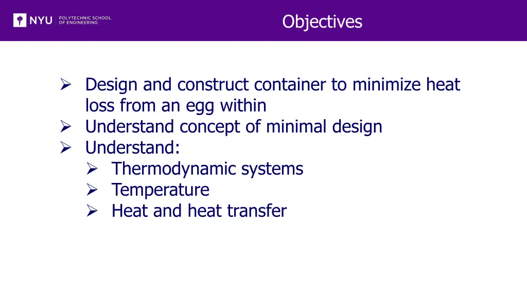 objectives