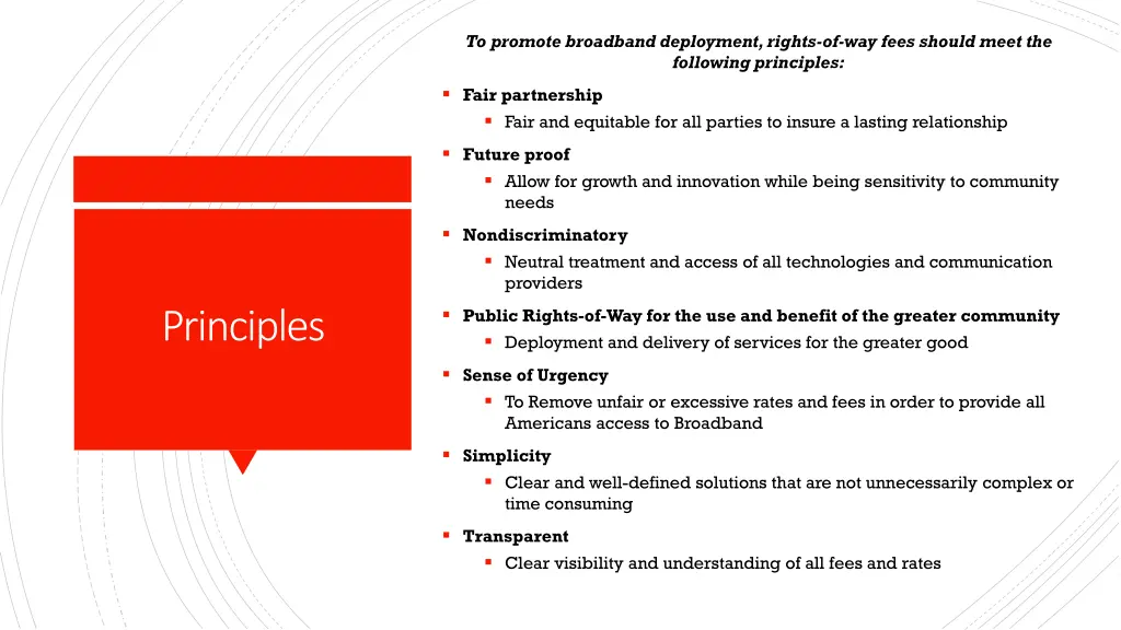 to promote broadband deployment rights