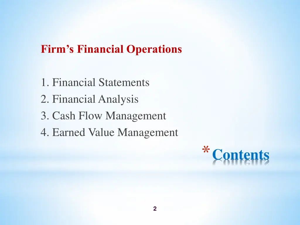 firm s financial operations