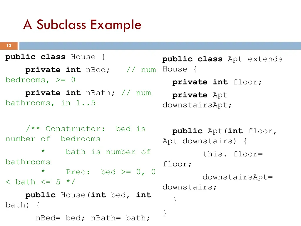 a subclass example