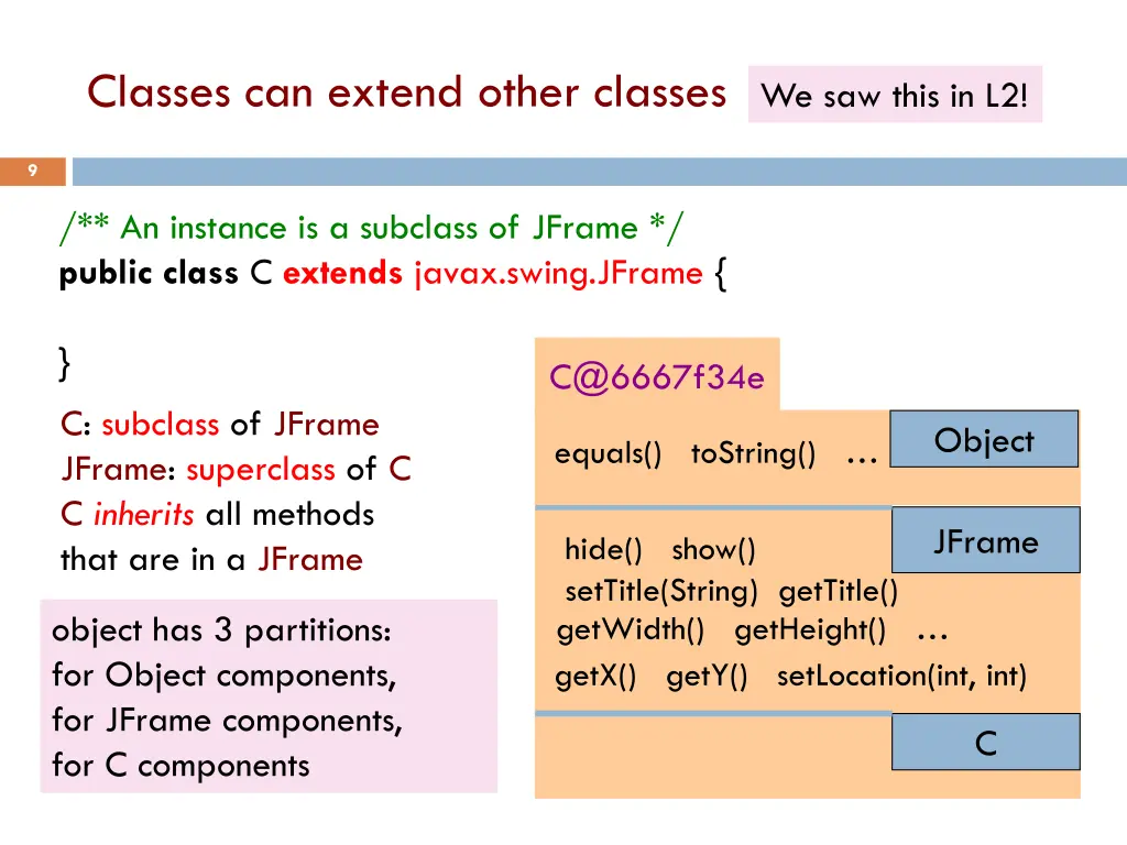 classes can extend other classes