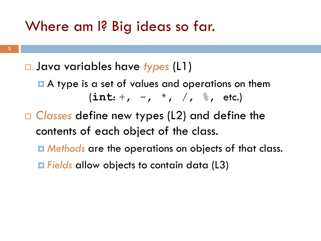 where am i big ideas so far