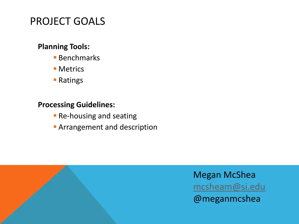 project goals