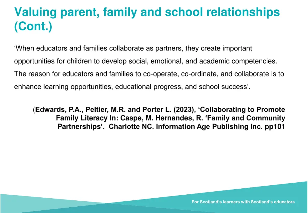 valuing parent family and school relationships 1