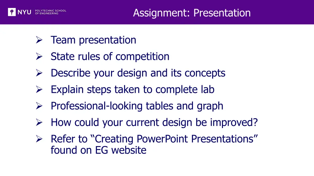 assignment presentation