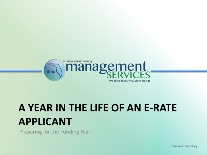 a year in the life of an e rate applicant