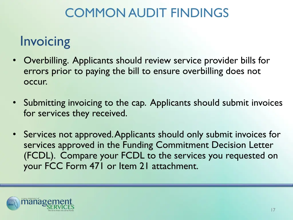 common audit findings 2