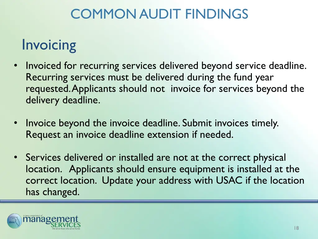 common audit findings 3