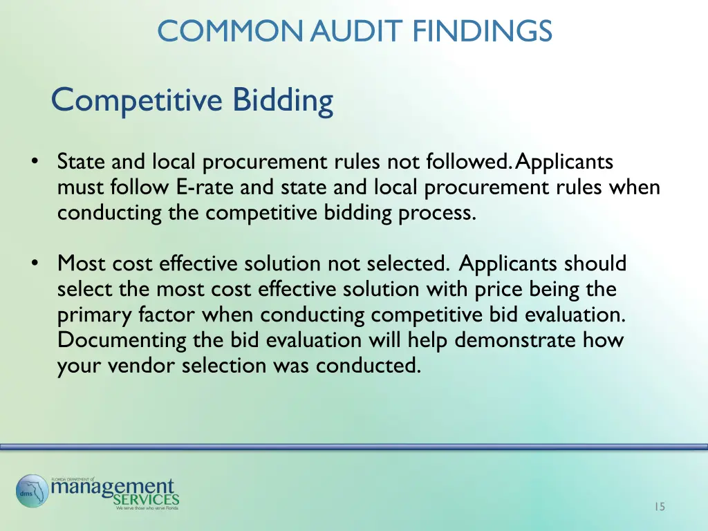 common audit findings