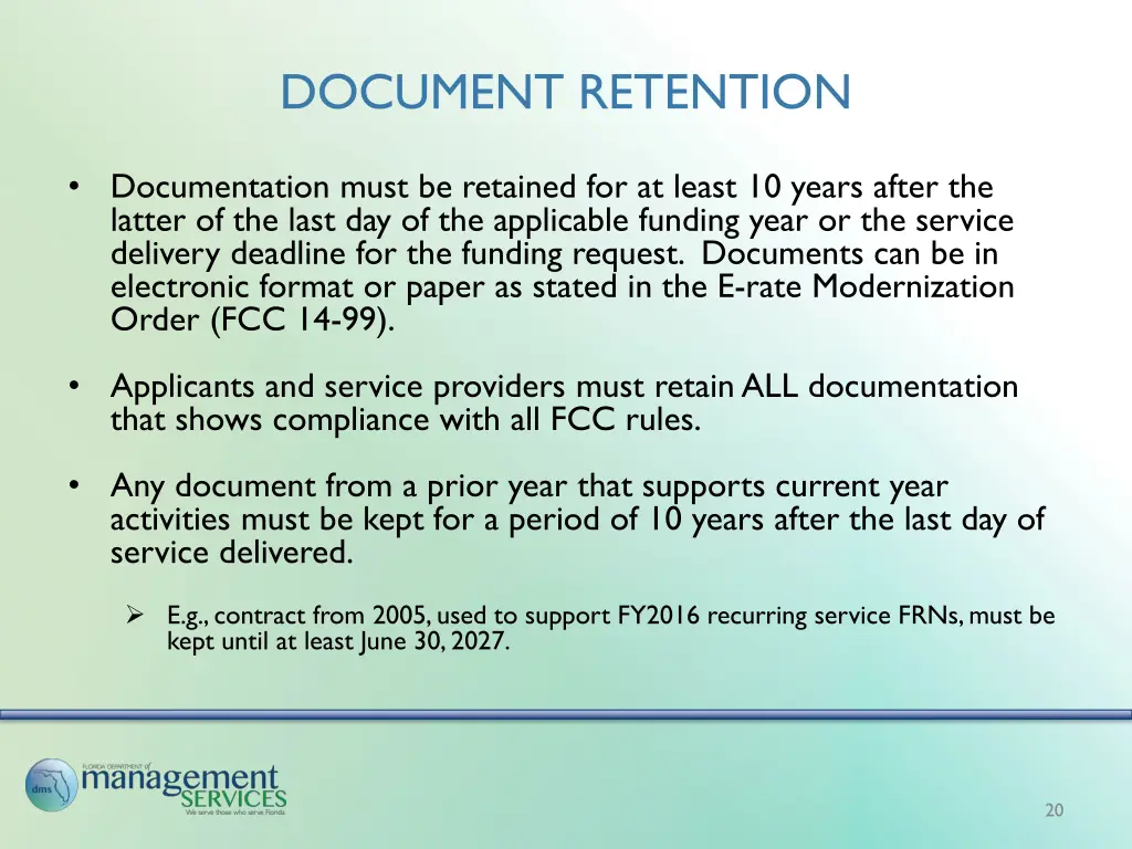 document retention