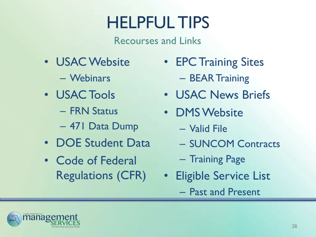 helpful tips recourses and links