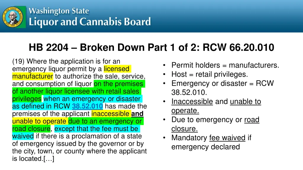 hb 2204 broken down part 1 of 2 rcw 66 20 010