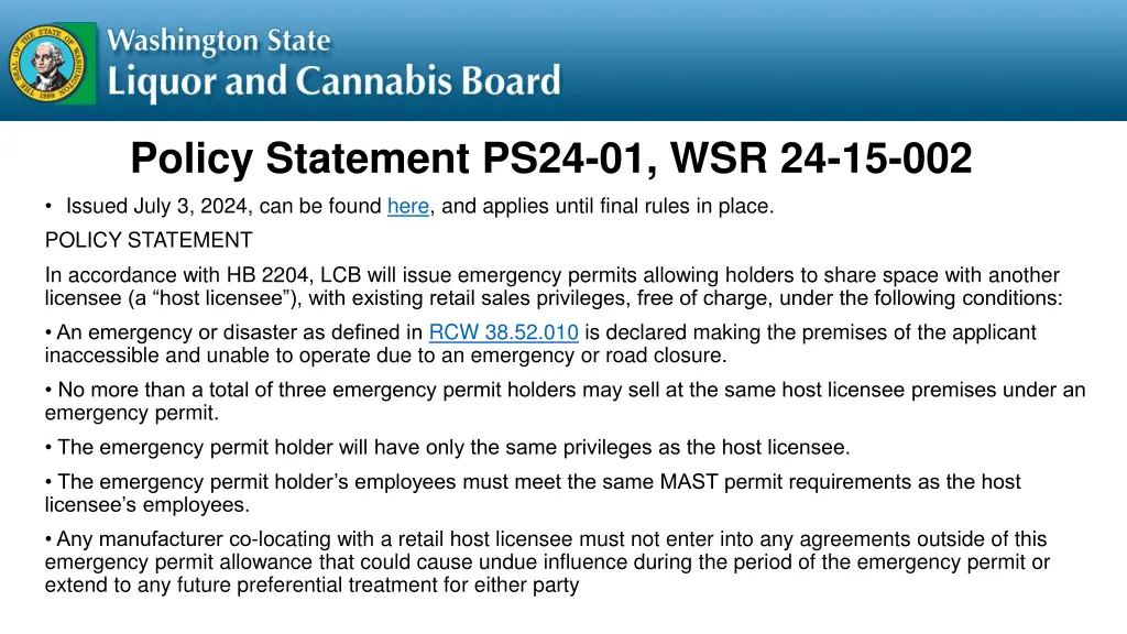 policy statement ps24 01 wsr 24 15 002 issued