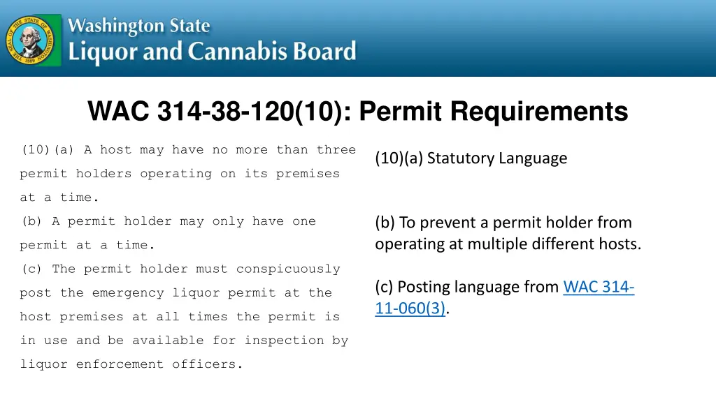 wac 314 38 120 10 permit requirements