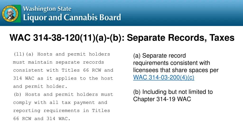 wac 314 38 120 11 a b separate records taxes