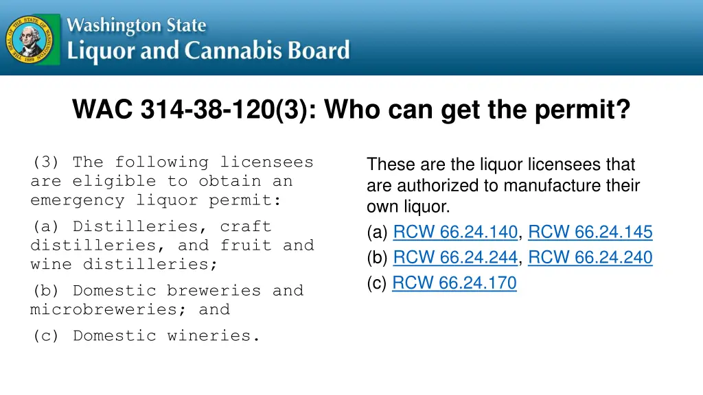 wac 314 38 120 3 who can get the permit