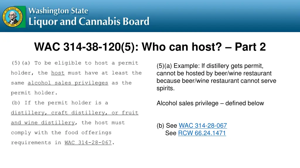 wac 314 38 120 5 who can host part 2