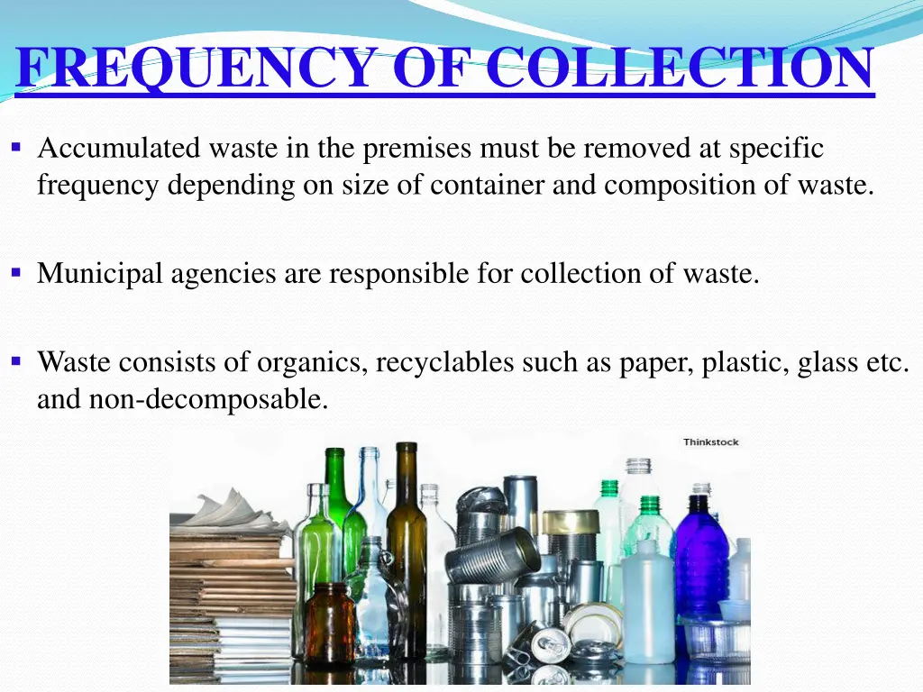 frequency of collection
