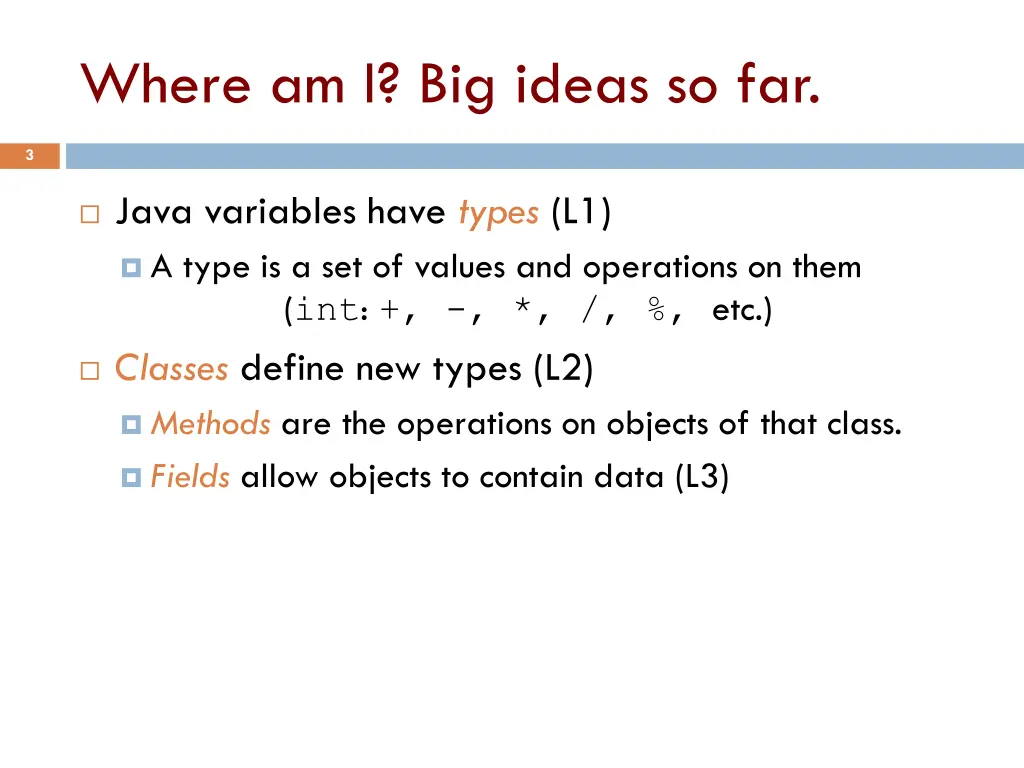 where am i big ideas so far