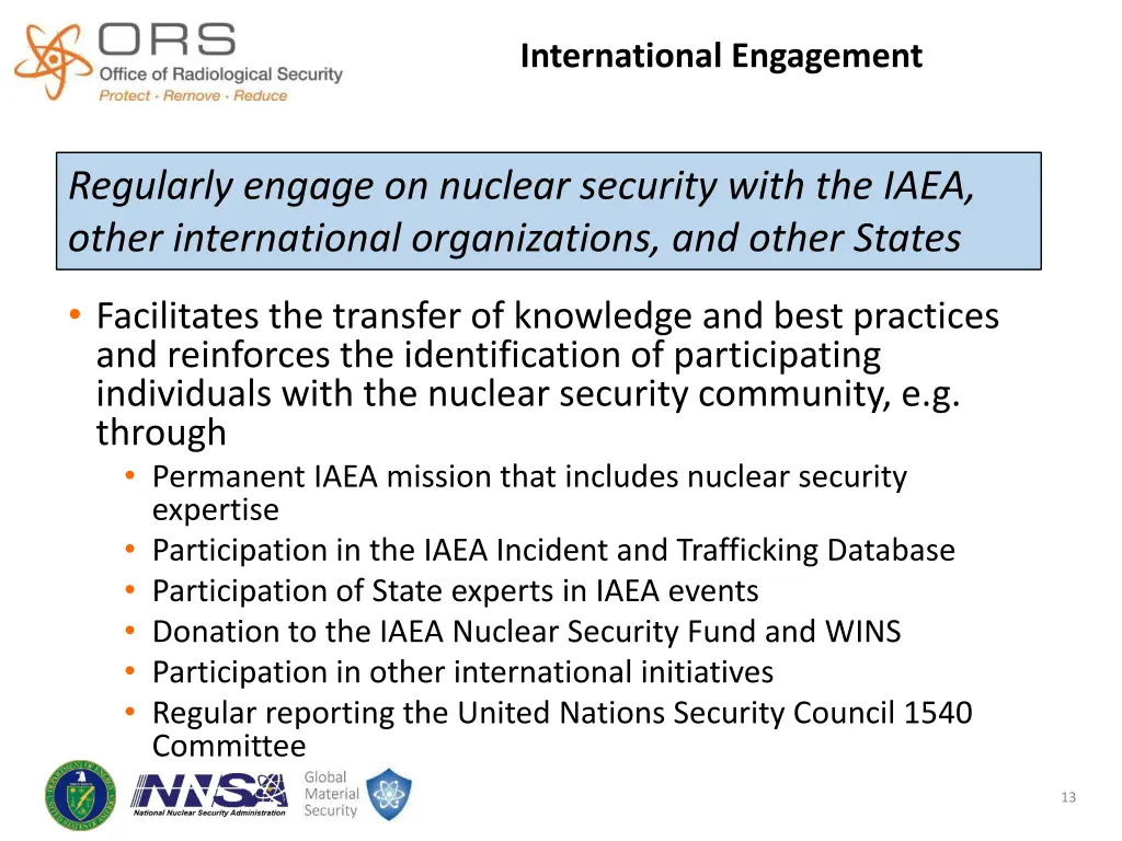 international engagement