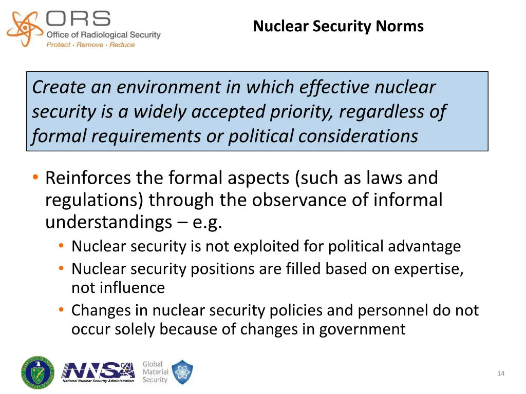 nuclear security norms