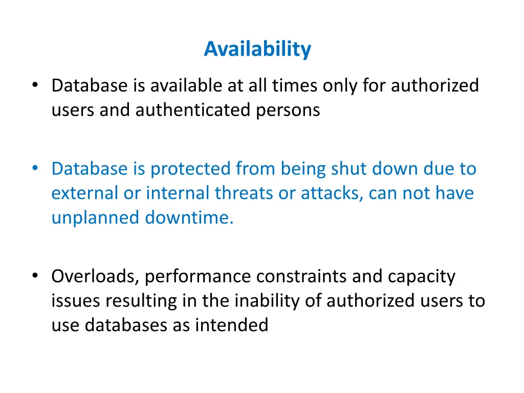 availability