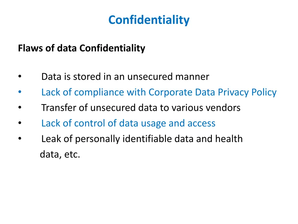 confidentiality