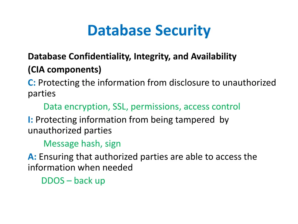 database security 1
