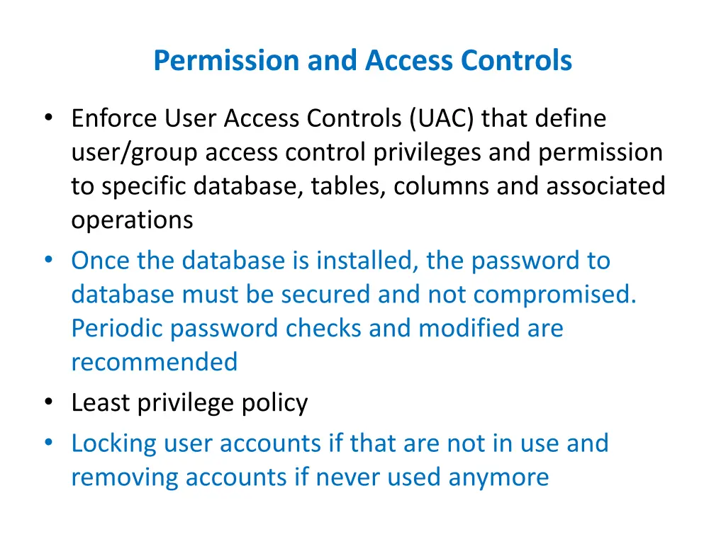 permission and access controls