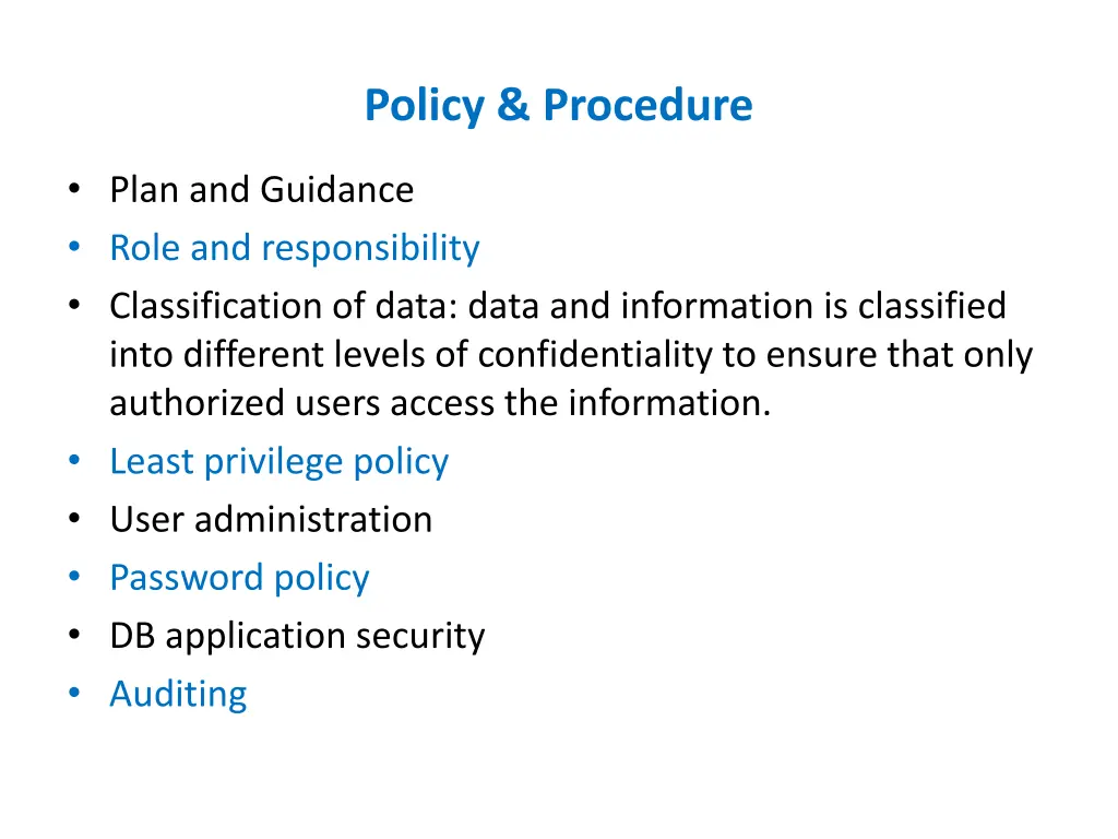 policy procedure