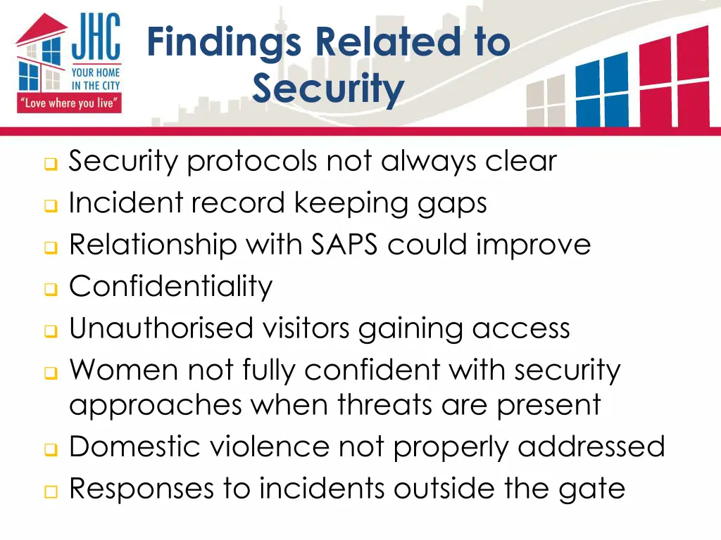findings related to security