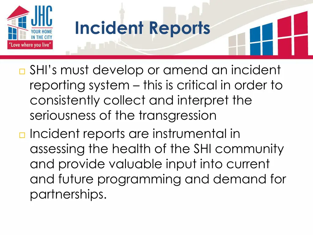 incident reports