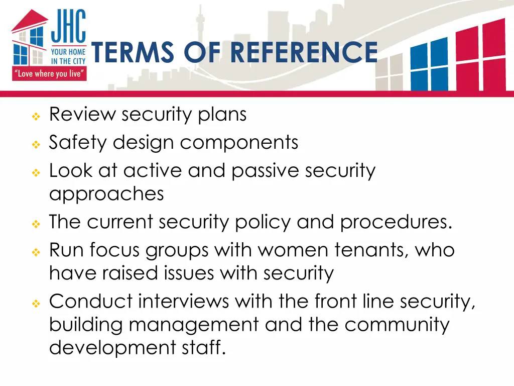 terms of reference