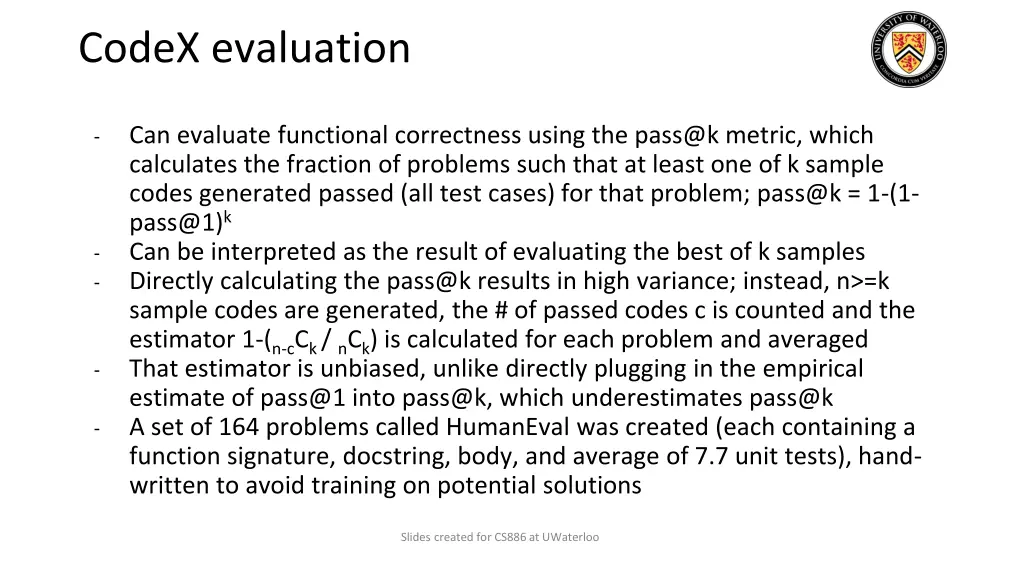 codex evaluation 1