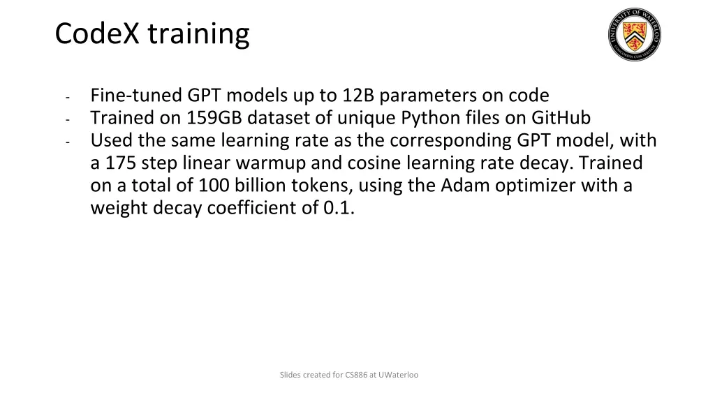 codex training