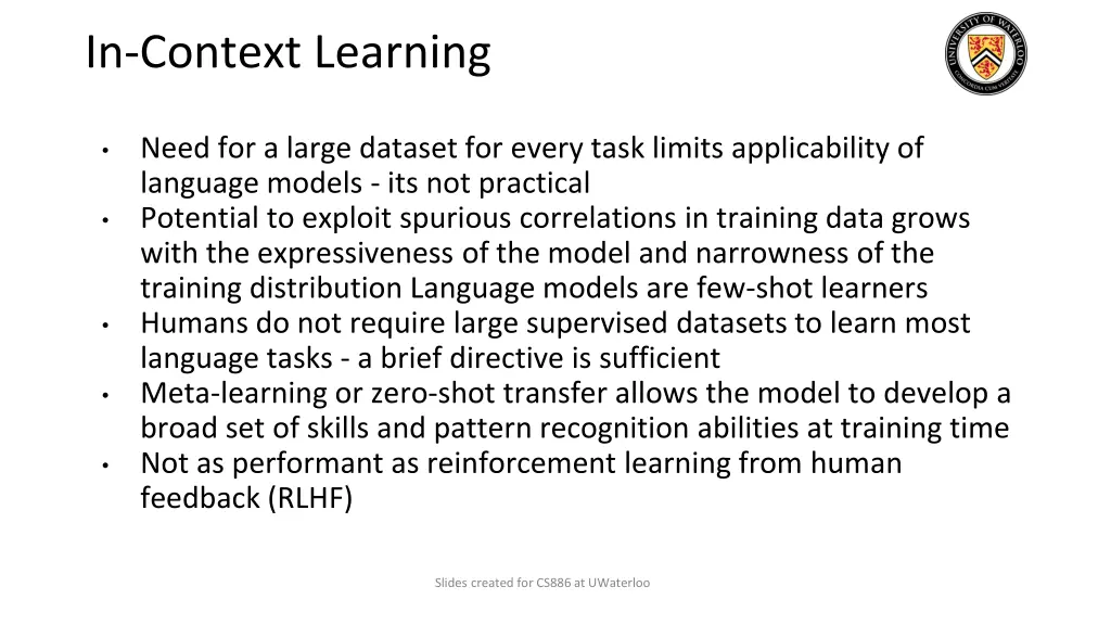 in context learning