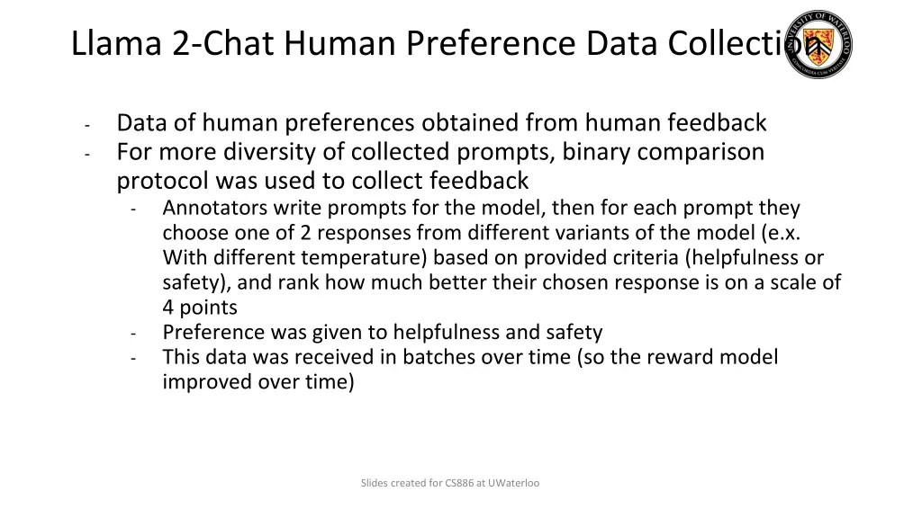 llama 2 chat human preference data collection