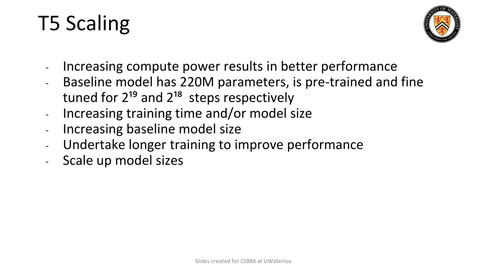 t5 scaling