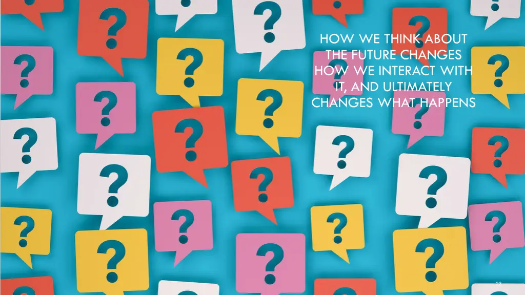 how we think about the future changes