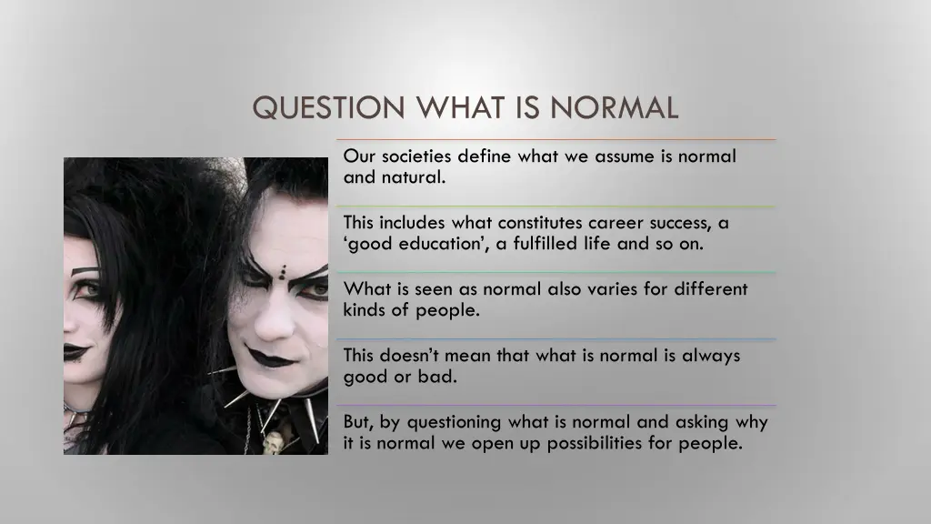 question what is normal