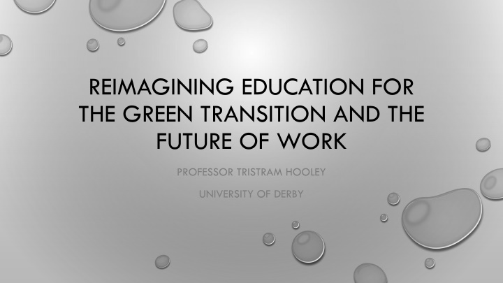 reimagining education for the green transition