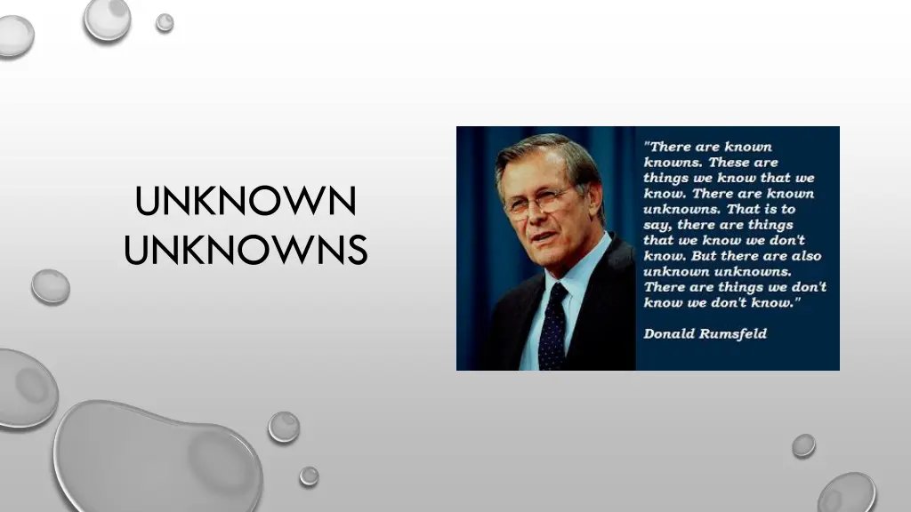 unknown unknowns