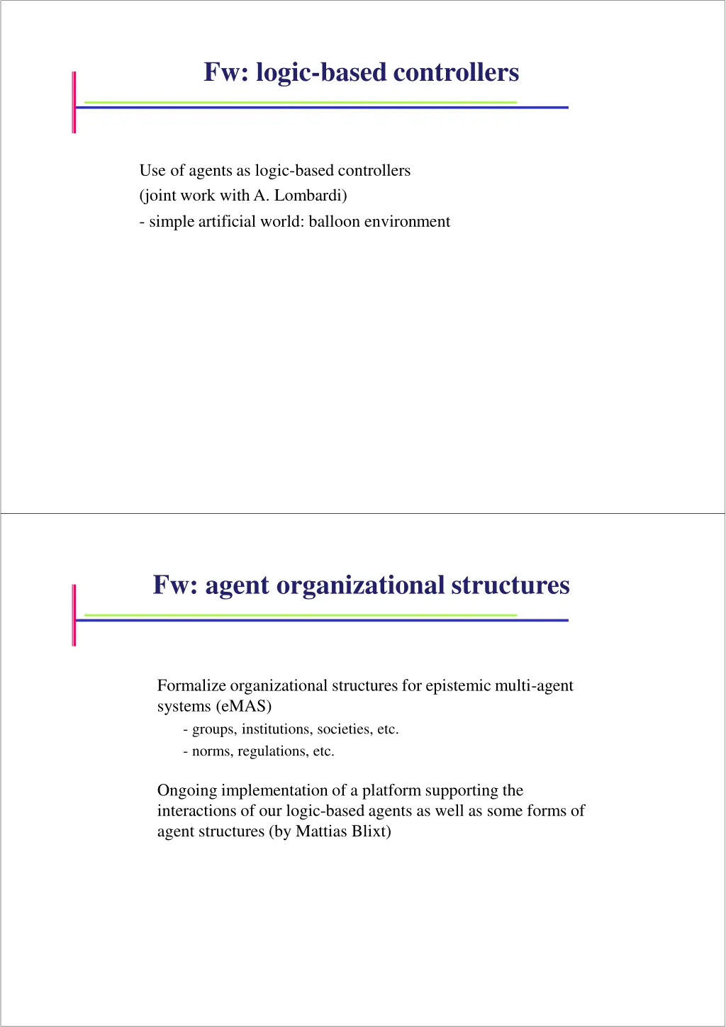 fw logic based controllers