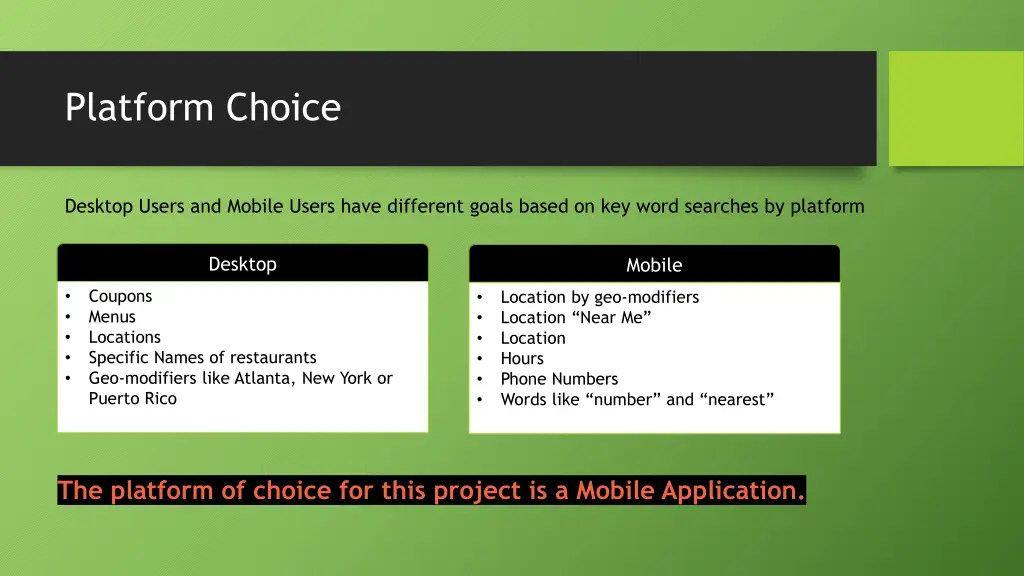 platform choice