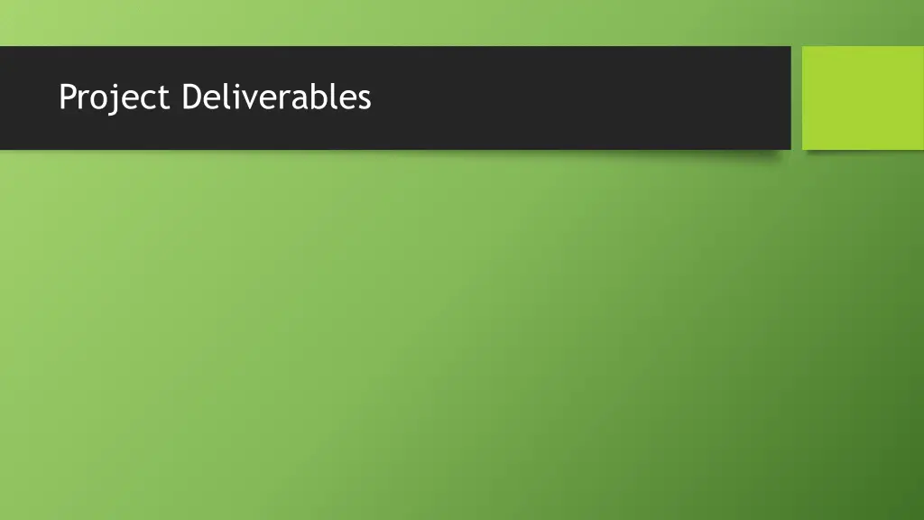 project deliverables
