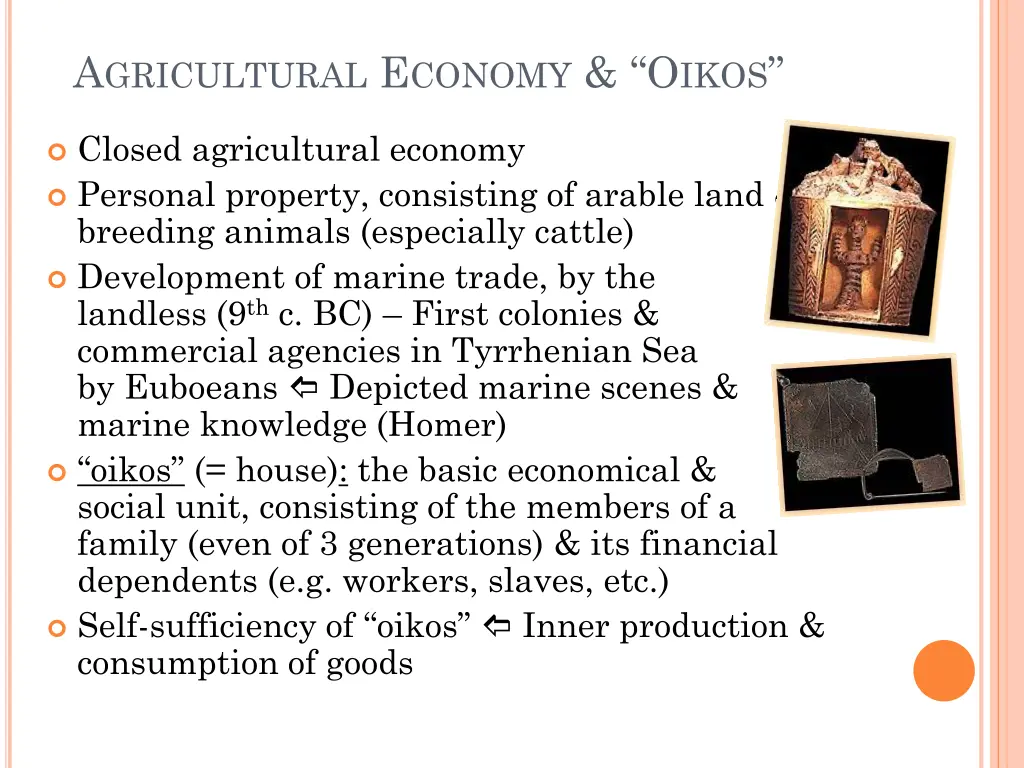 a gricultural e conomy o ikos