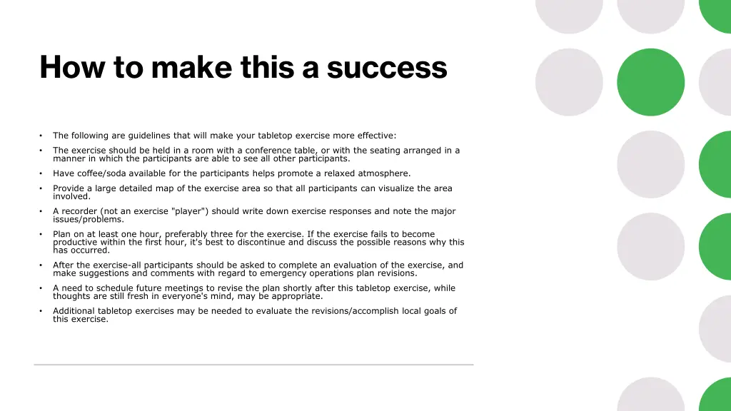 how to make this a success