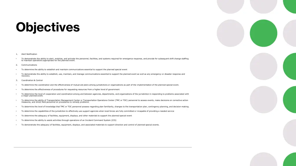objectives