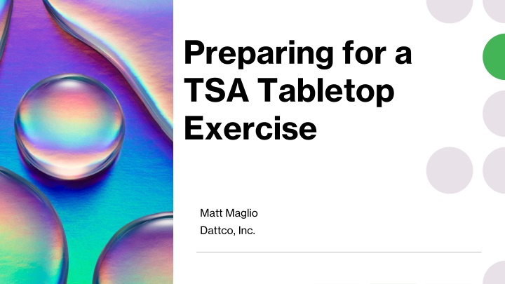 preparing for a tsa tabletop exercise
